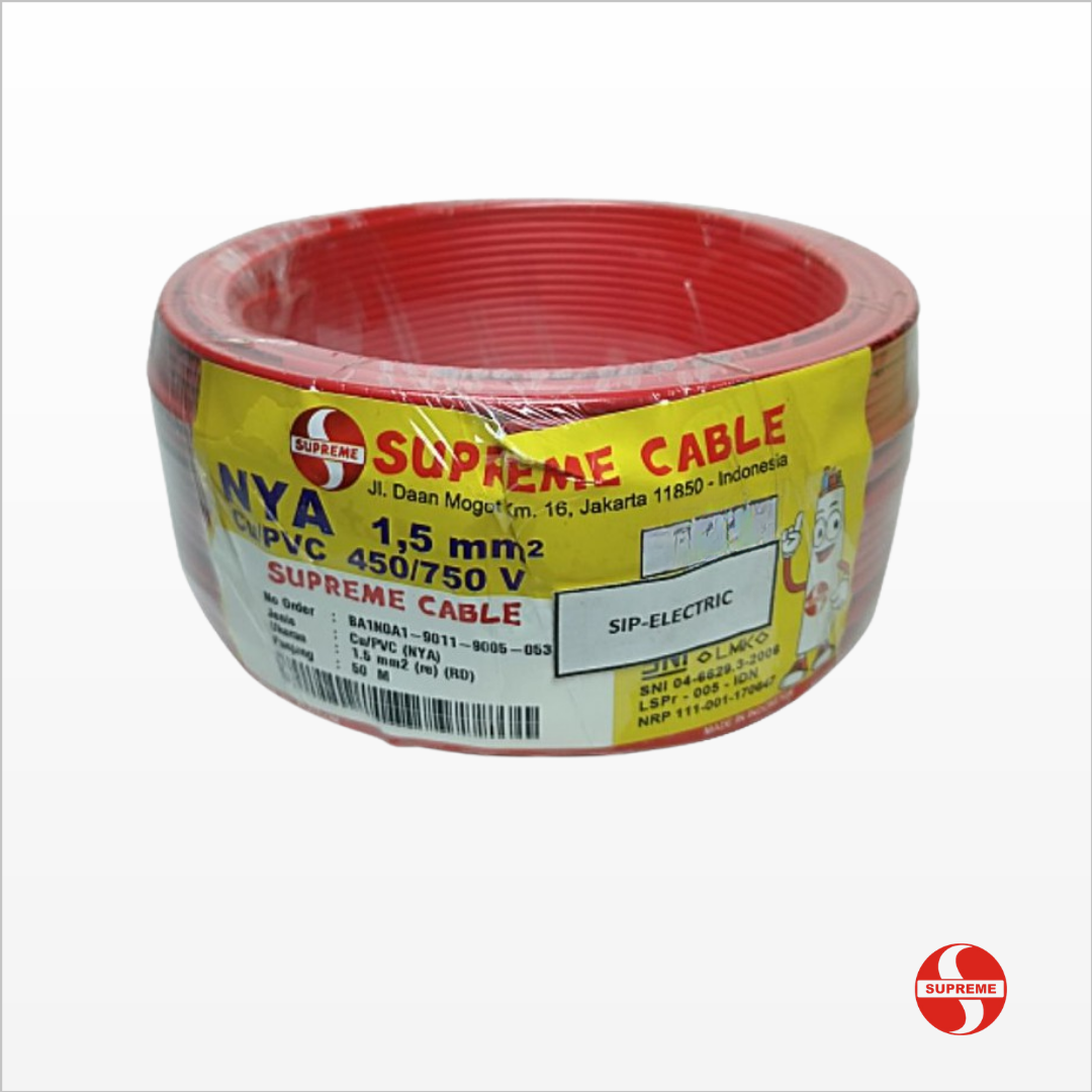 Supreme Kabel NYA Merah 1.5mm