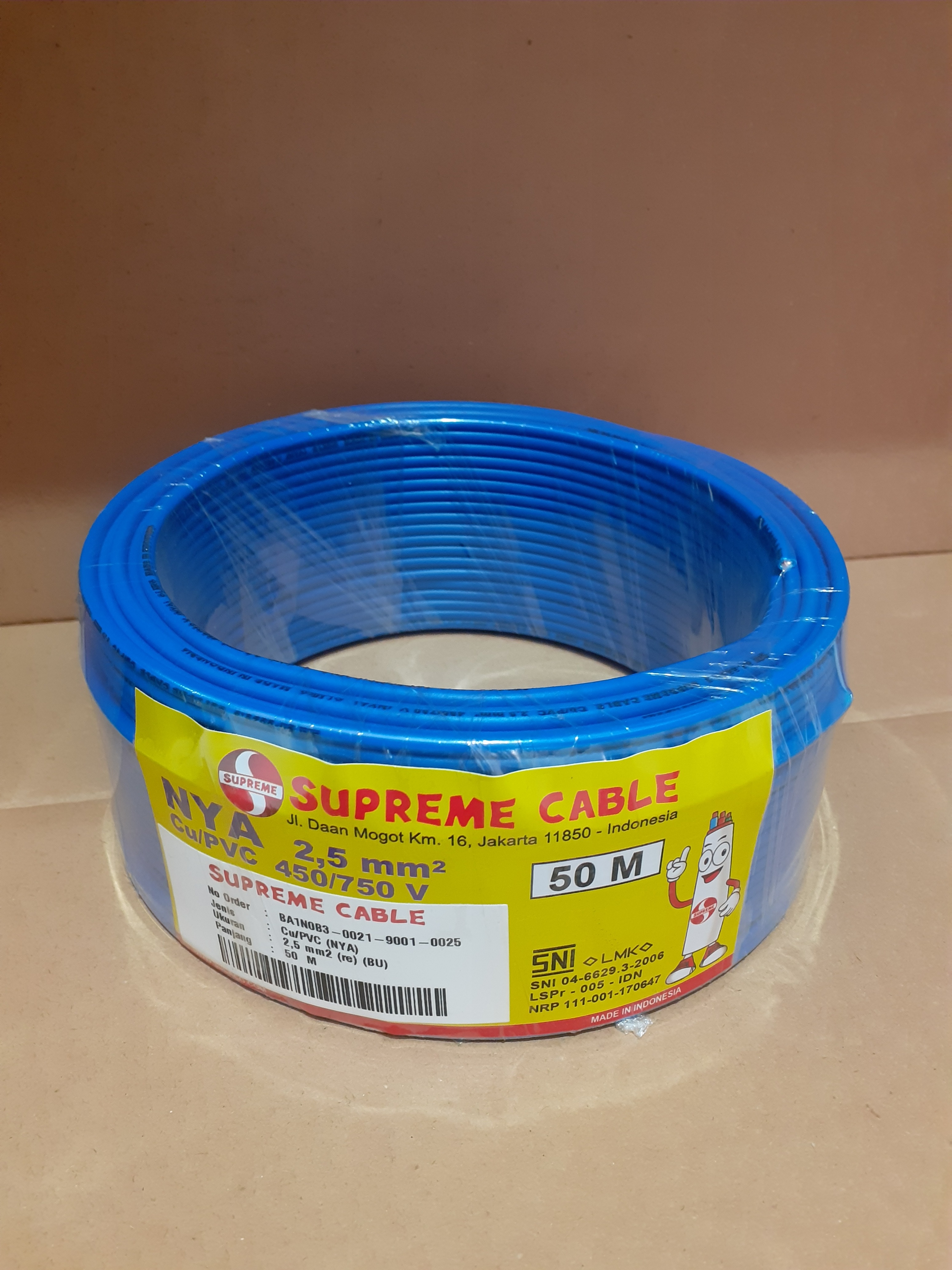 Supreme Kabel NYA Biru 2.5mm